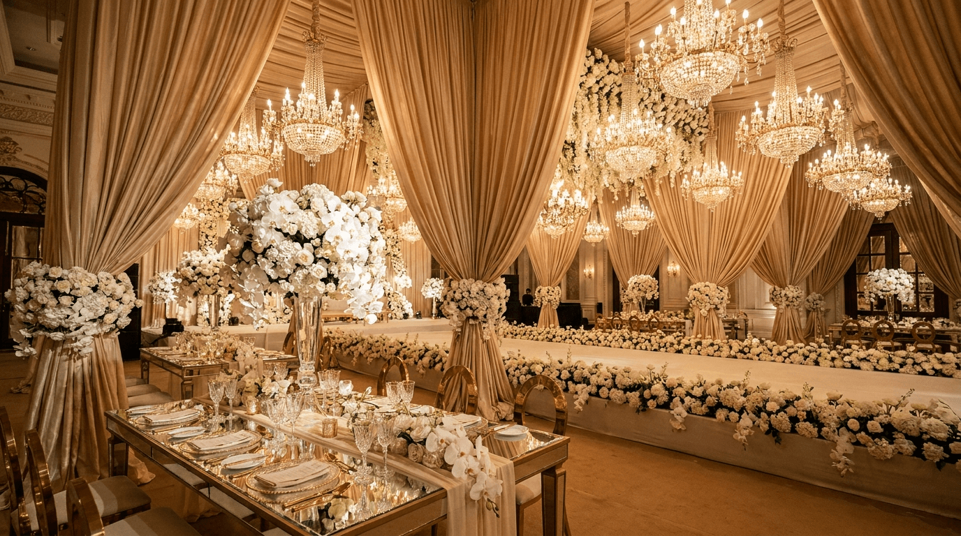 Luxury wedding decoration